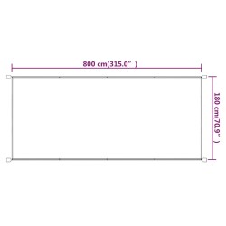 Auvent vertical Terre cuite 180x800 cm Tissu oxford 