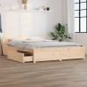 Cadre de lit sans matelas avec tiroirs 160x200 cm 