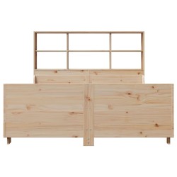 Lit bibliothèque sans matelas 120x200 cm bois massif 