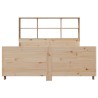 Lit bibliothèque sans matelas 120x200 cm bois massif 