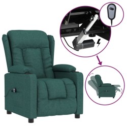 Fauteuil inclinable électrique Vert foncé Tissu 