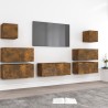 Ensemble de meubles TV 7 pcs Chêne fumé Bois d'ingénierie 