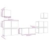 Ensemble de meubles TV 7 pcs Chêne fumé Bois d'ingénierie 