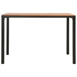 Ensemble à manger de jardin 3 pcs acier et WPC marron et noir 