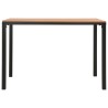 Ensemble à manger de jardin 3 pcs acier et WPC marron et noir 