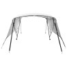 Toit bimini à 4 arceaux parois latérales 243x(170-182)x137 cm 