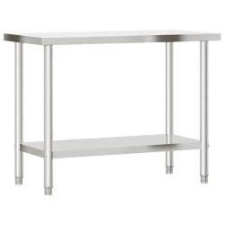 Table de travail de cuisine 110x55x85 cm acier inoxydable 