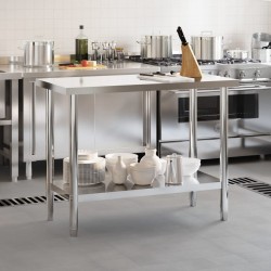 Table de travail de cuisine 110x55x85 cm acier inoxydable 