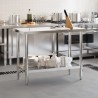 Table de travail de cuisine 110x55x85 cm acier inoxydable 