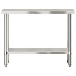 Table de travail de cuisine 110x55x85 cm acier inoxydable 