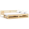 Lit coulissant sans matelas 2x(90x200) cm Bois de pin massif 