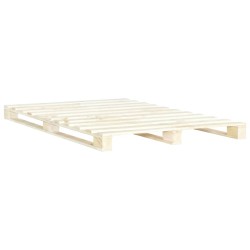 Cadre de lit de palette sans matelas 160x200 cm bois massif pin 