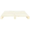 Cadre de lit de palette sans matelas 160x200 cm bois massif pin 