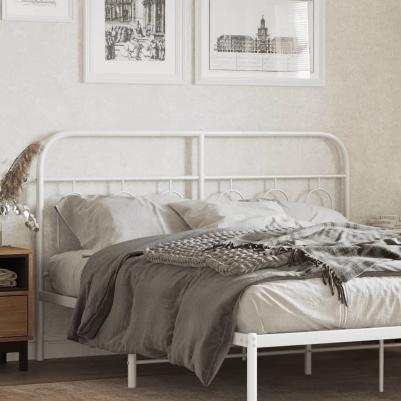 Tête de lit métal blanc 140 cm Tête de lit métal blanc 140 cm