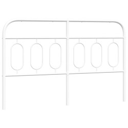 Tête de lit métal blanc 140 cm 