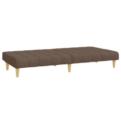 Canapé-lit à 2 places taupe tissu 