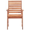 Chaises à manger d'extérieur lot de 3 et coussins Acacia massif 