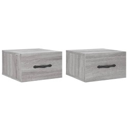 Tables de chevet murales 2 pcs sonoma gris 35x35x20 cm 