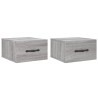 Tables de chevet murales 2 pcs sonoma gris 35x35x20 cm 