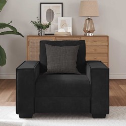 Fauteuil noir 60 cm velours 