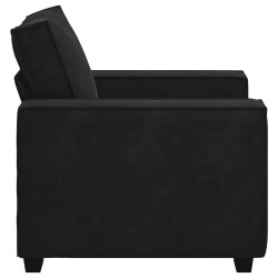 Fauteuil noir 60 cm velours 