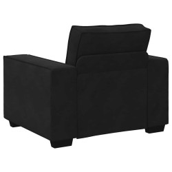 Fauteuil noir 60 cm velours 