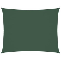 Voile de parasol tissu oxford rectangulaire 3,5x4,5m vert foncé 