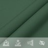 Voile de parasol tissu oxford rectangulaire 3,5x4,5m vert foncé 