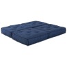 Poufs modulaires2 pcs en tissu indigo 