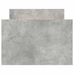 Cadre de lit sans matelas gris béton 75x190 cm 