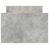 Cadre de lit sans matelas gris béton 75x190 cm 