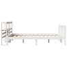 Cadre de lit sans matelas blanc 135x190 cm bois de pin massif 