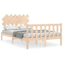 Cadre de lit sans matelas bois de pin massif 