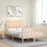 Cadre de lit sans matelas bois de pin massif 