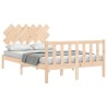 Cadre de lit sans matelas bois de pin massif 