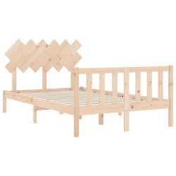 Cadre de lit sans matelas bois de pin massif 