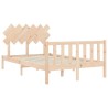 Cadre de lit sans matelas bois de pin massif 