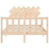 Cadre de lit sans matelas bois de pin massif 