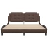 Cadre de lit sans matelas marron 160x200 cm similicuir 