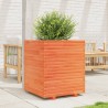 Jardinière cire marron 60x60x72 cm bois de pin massif 