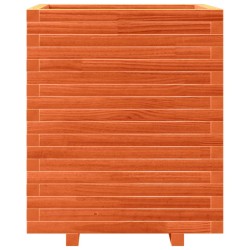 Jardinière cire marron 60x60x72 cm bois de pin massif 