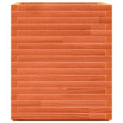 Jardinière cire marron 60x60x72 cm bois de pin massif 