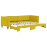 Lit de jour avec lit gigogne jaune 80x200 cm velours 
