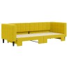 Lit de jour avec lit gigogne jaune 80x200 cm velours 