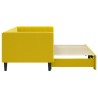 Lit de jour avec lit gigogne jaune 80x200 cm velours 