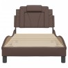Cadre de lit sans matelas marron 90x200 cm similicuir 