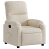 Fauteuil inclinable beige tissu microfibre 