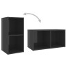 Ensemble de meubles TV 8 pcs Gris brillant Bois d'ingénierie 