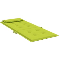 Coussins de chaise à dossier haut lot de 2 vert vif 