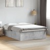 Cadre de lit sans matelas gris béton 160x200 cm 